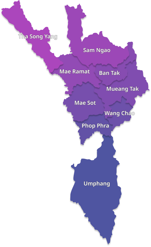 แผนที่จังหวัดตาก